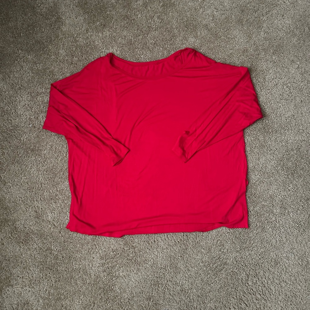 Long sleeve swoop neck